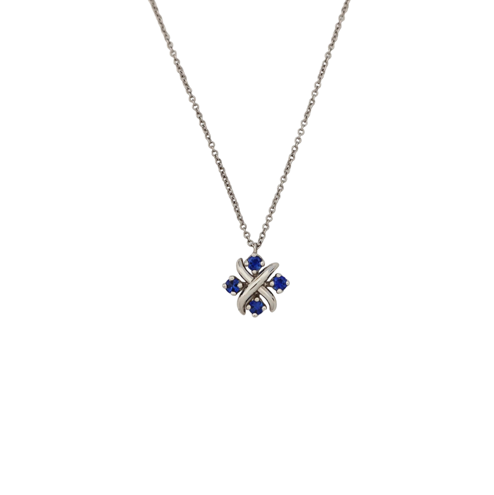 Tiffany &amp; Co. Schlumberger Platinum 950 Silver Necklace