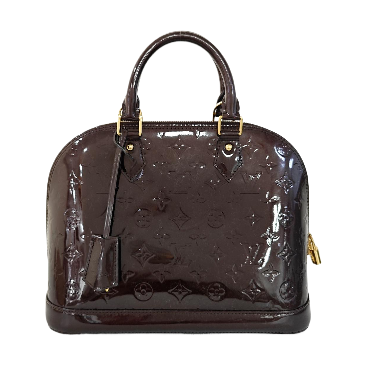 ALMA PM Monogram Patent Leather Red