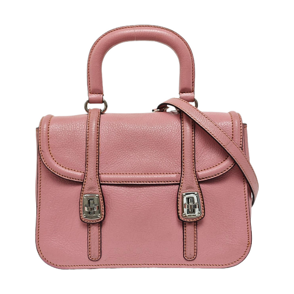 Calfskin Shoulder Bag Pink