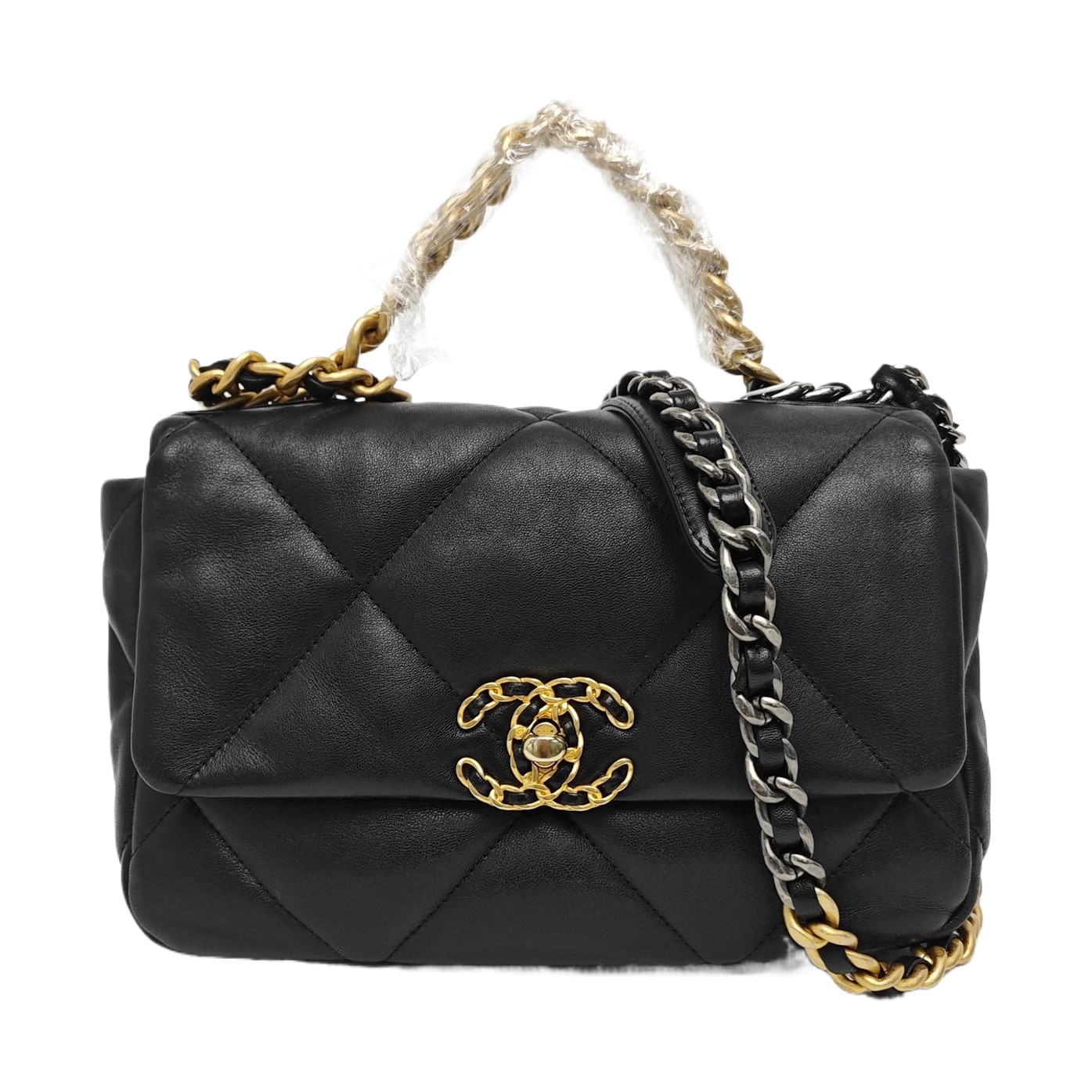 CHANEL 19 Small Quilted Lambskin Black