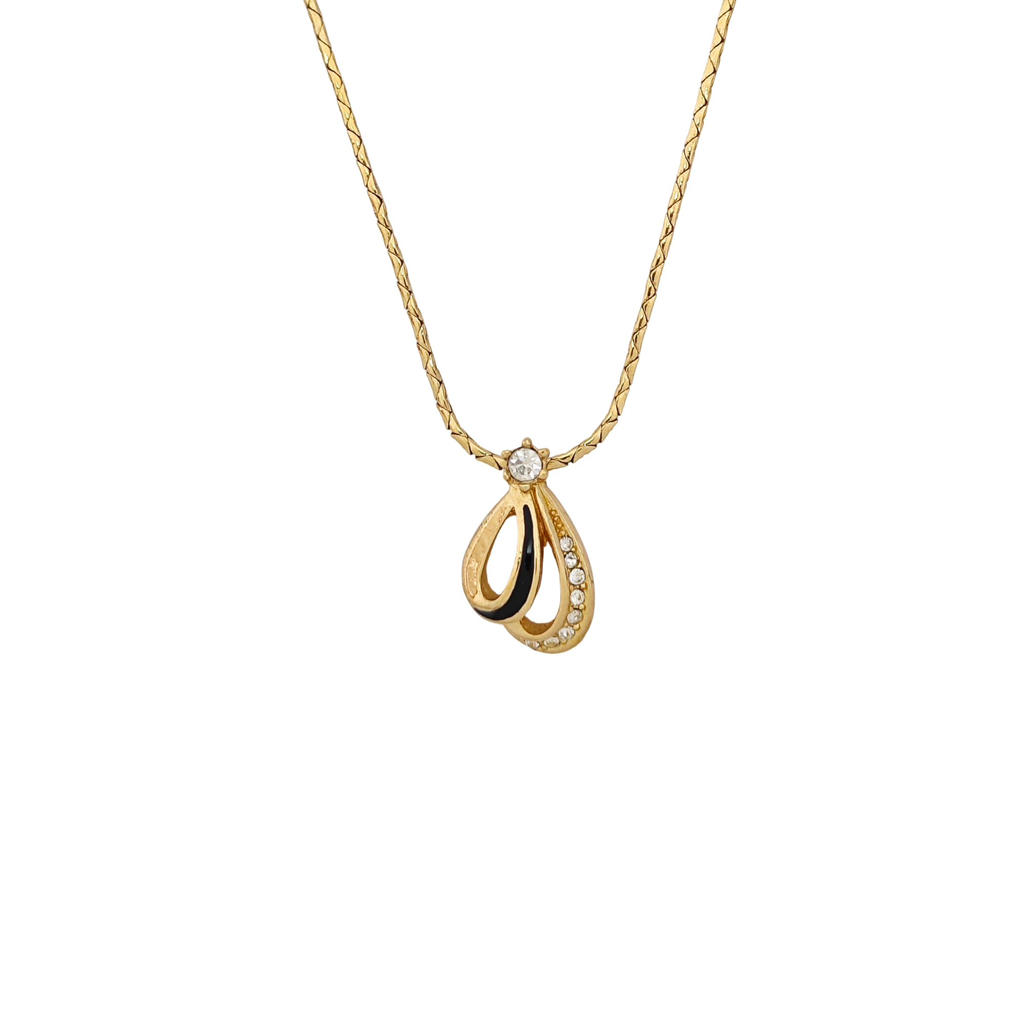 Twist Round Metal Gold Necklace