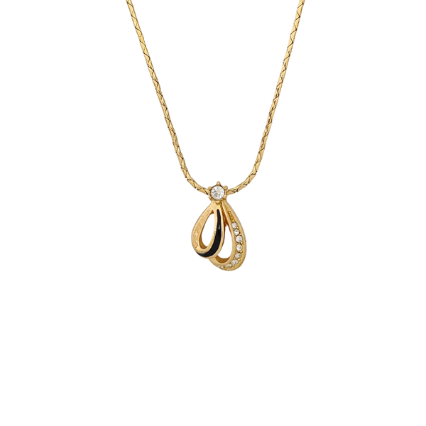 Twist Round Metal Gold Necklace