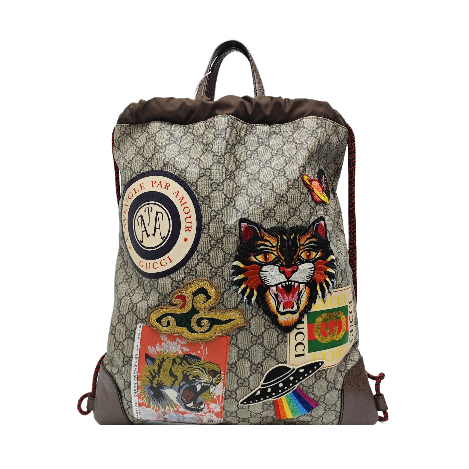 Monogram Coated Canvas Backpack Black