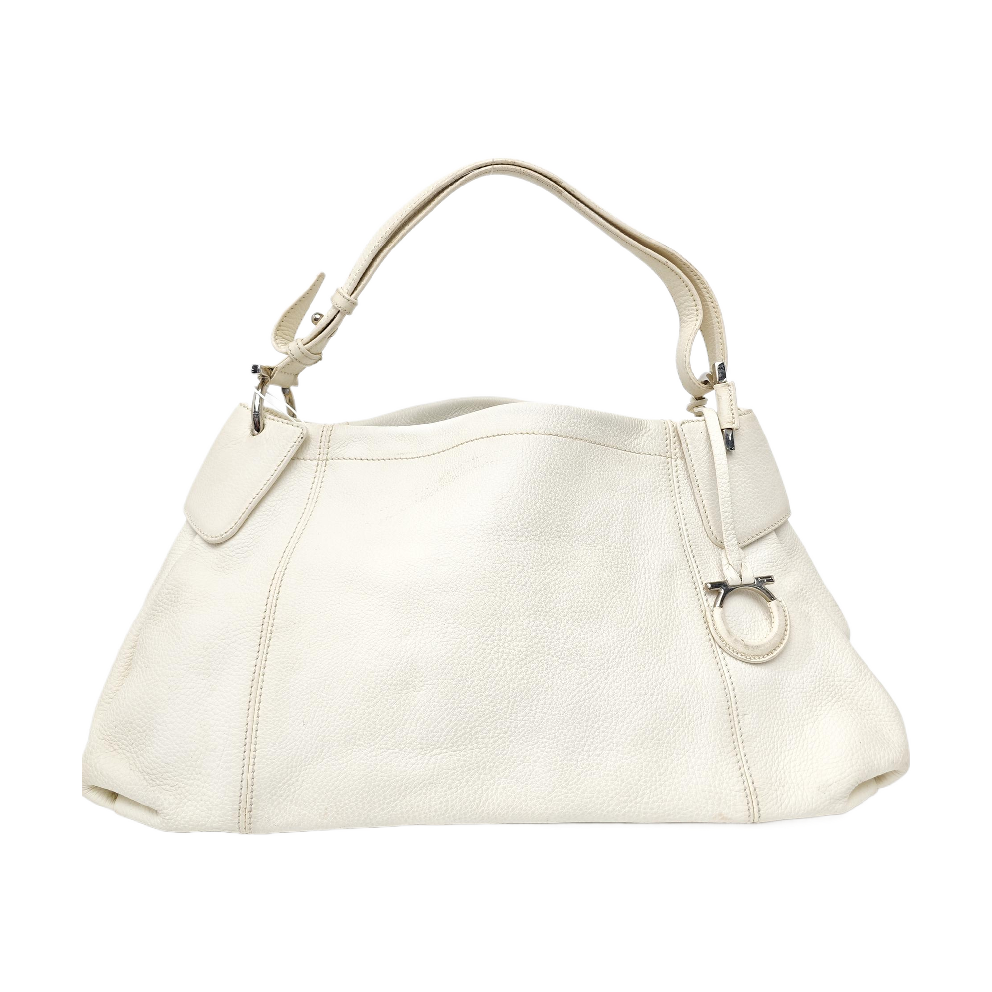 Calfskin Top Handle Bag White
