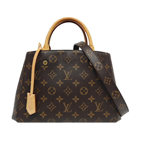 MONTAIGNE Monogram Coated Canvas Brown