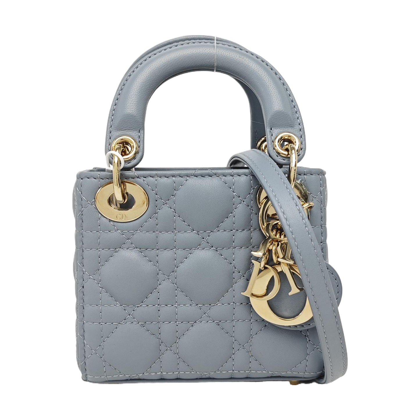 Lady Dior Super Mini Cannage Lambskin Blue