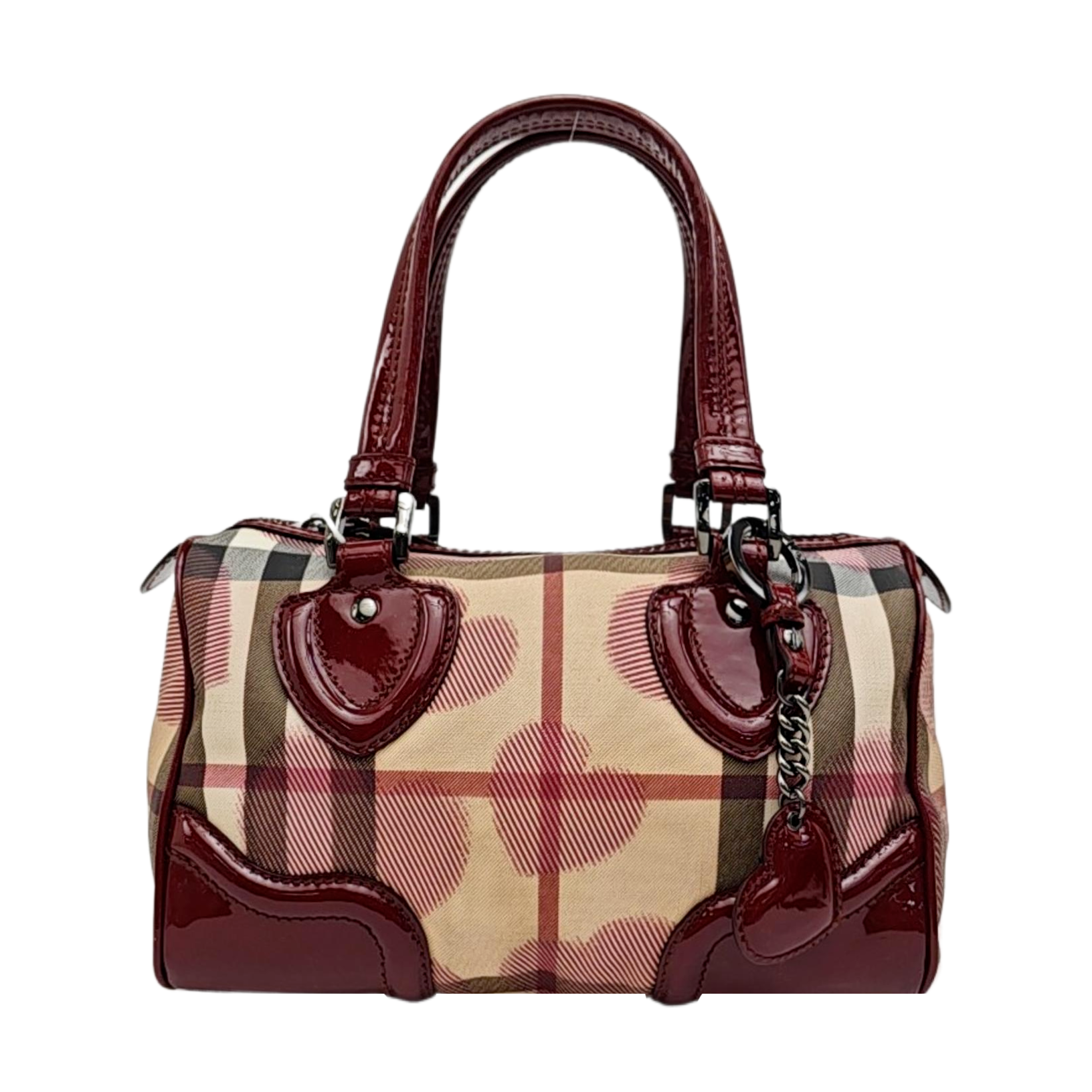 Coated Canvas Top Handle Bag Beige