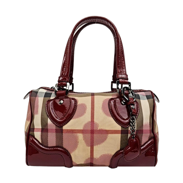 Coated Canvas Top Handle Bag Beige