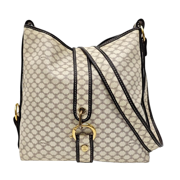 Coated Canvas Shoulder Bag White