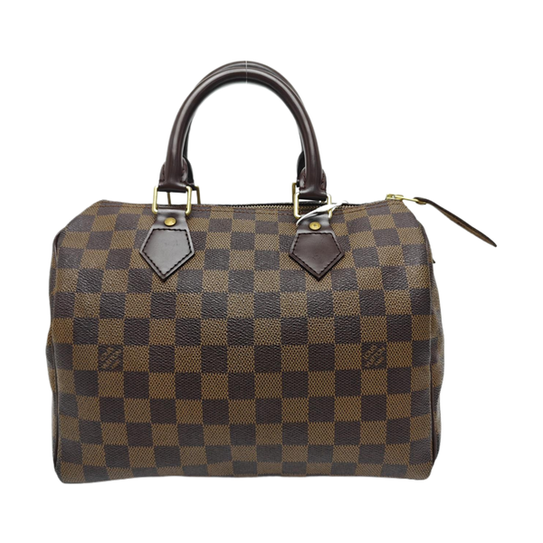 SPEEDY 25 Damier Ebene Coated Canvas Brown