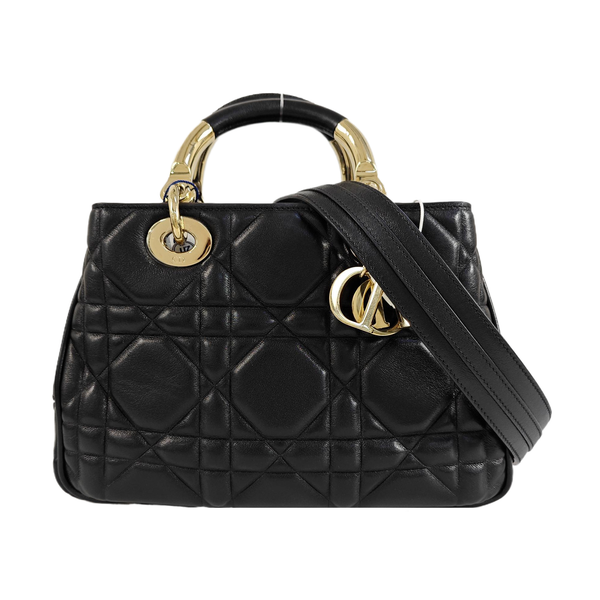 Lady 95.22 Small Cannage Calfskin Black