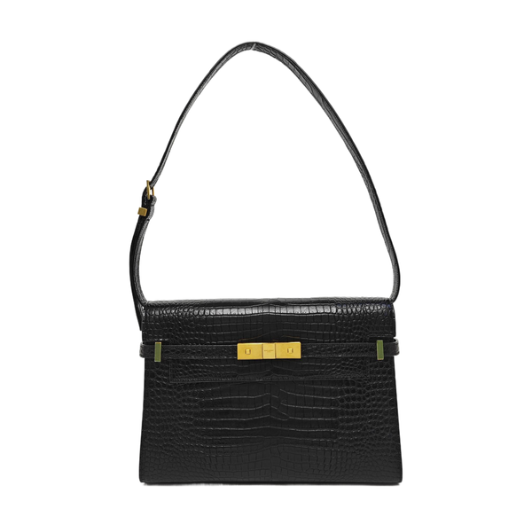 MANHATTAN Medium Calfskin Black