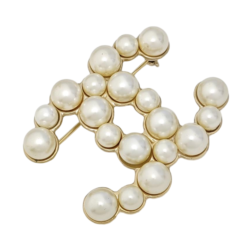 Vintage Metal White Brooch