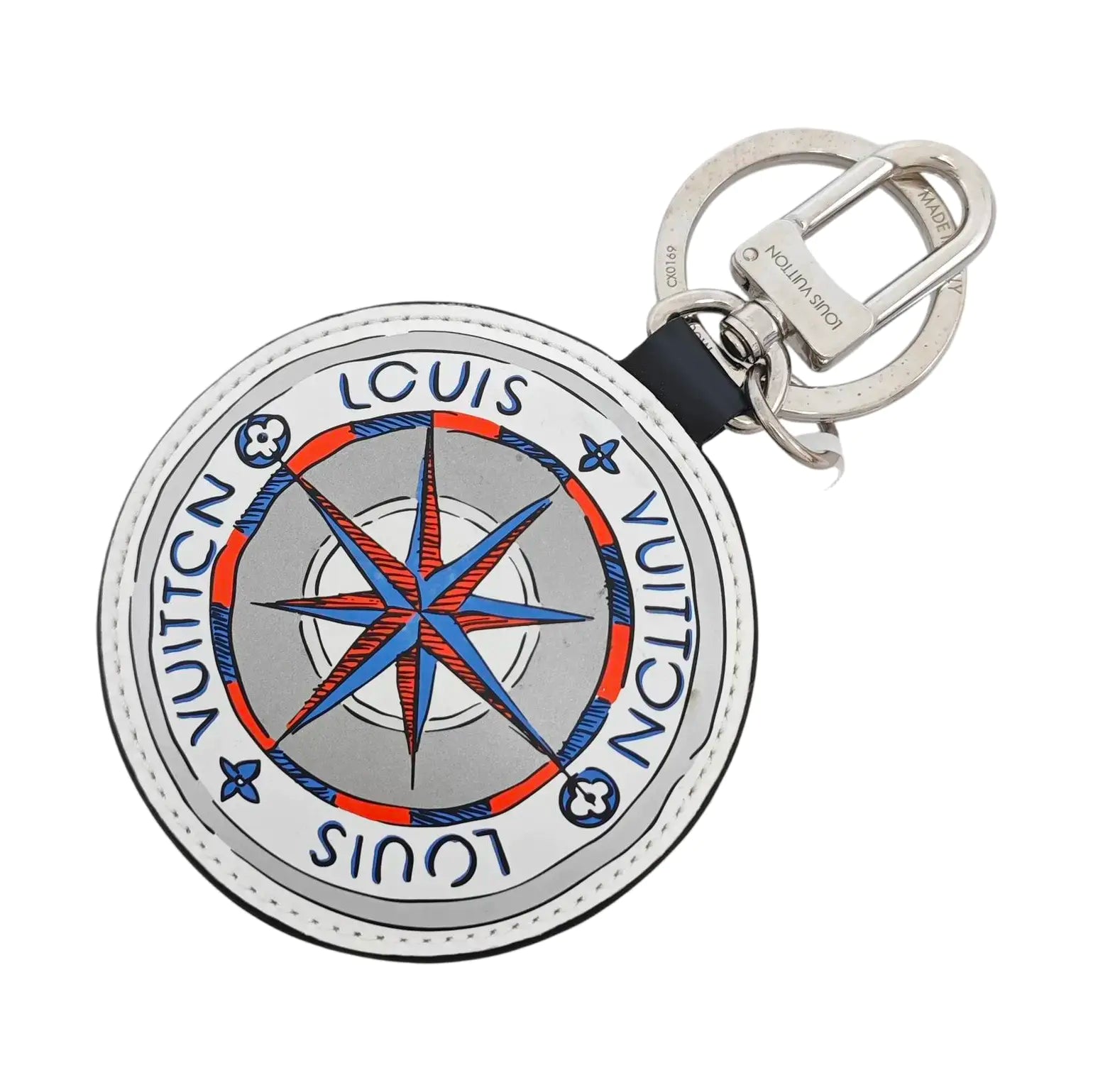 Leather Bag Charm Silver