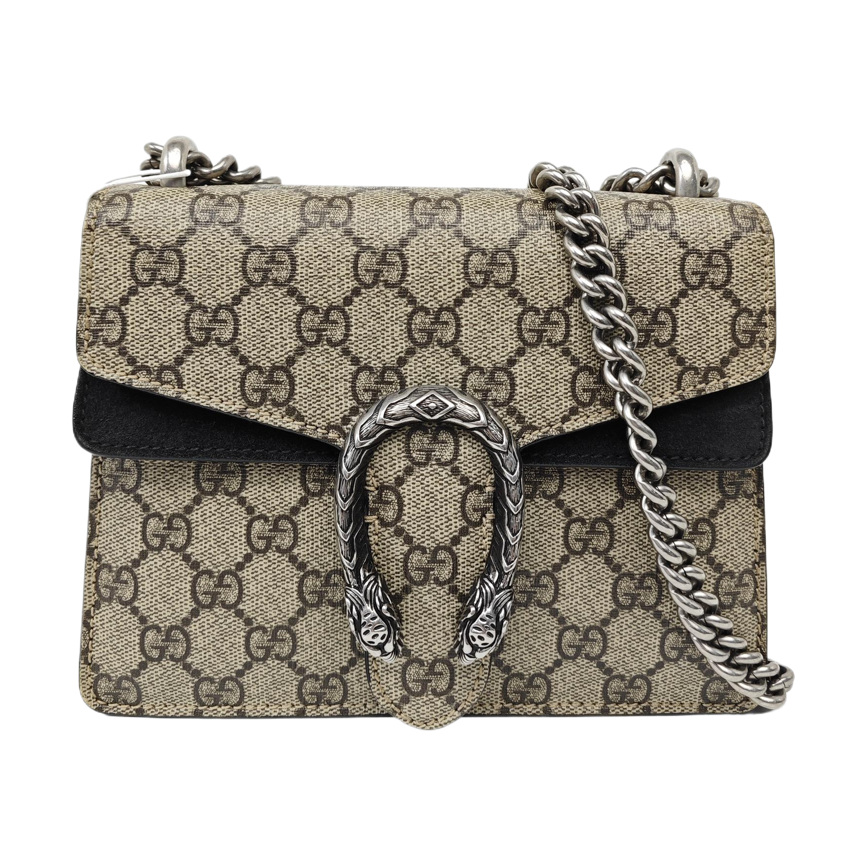 Dionysus Mini Monogram Coated Canvas Beige