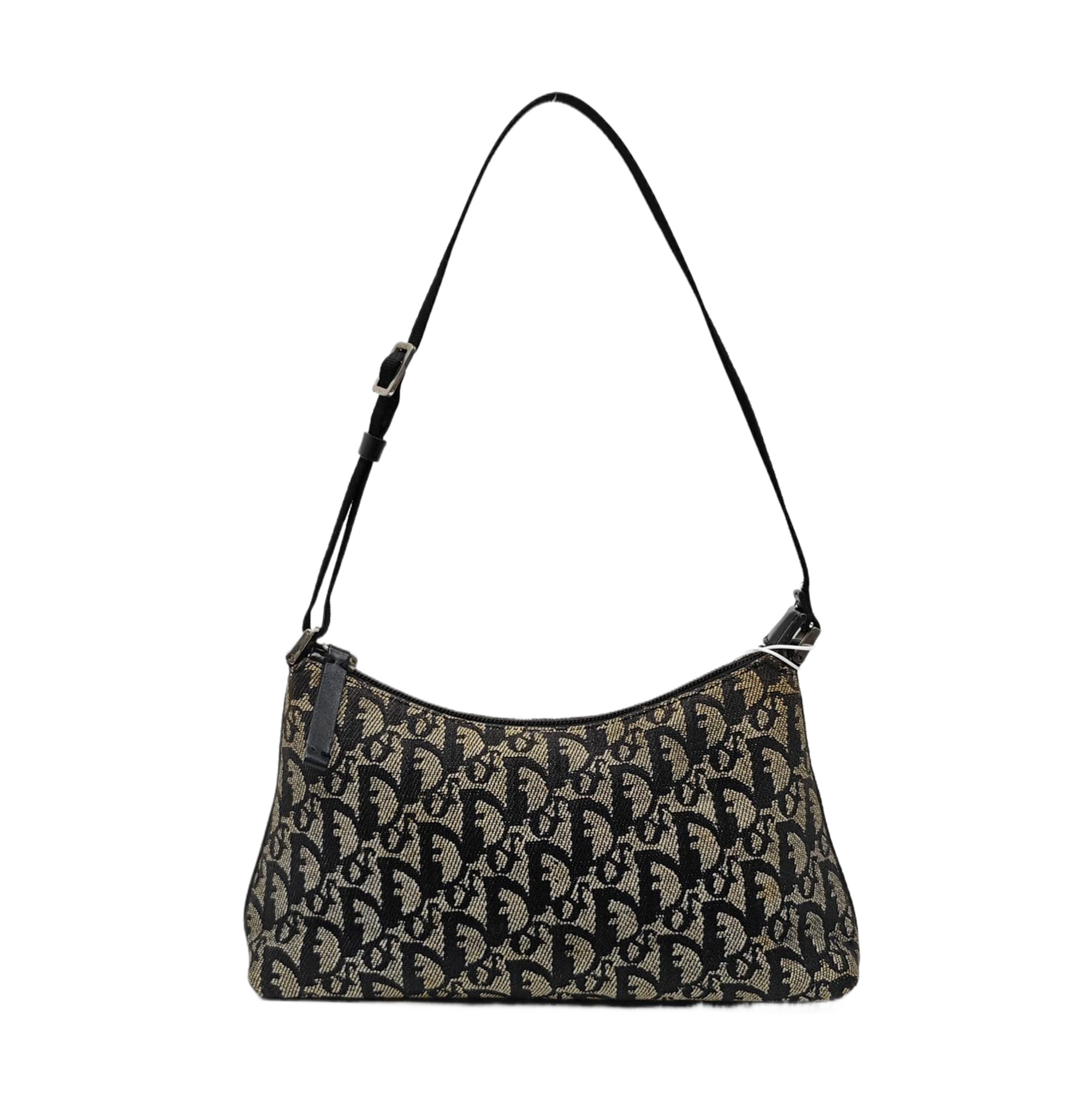 Oblique Canvas Top Handle Bag Black