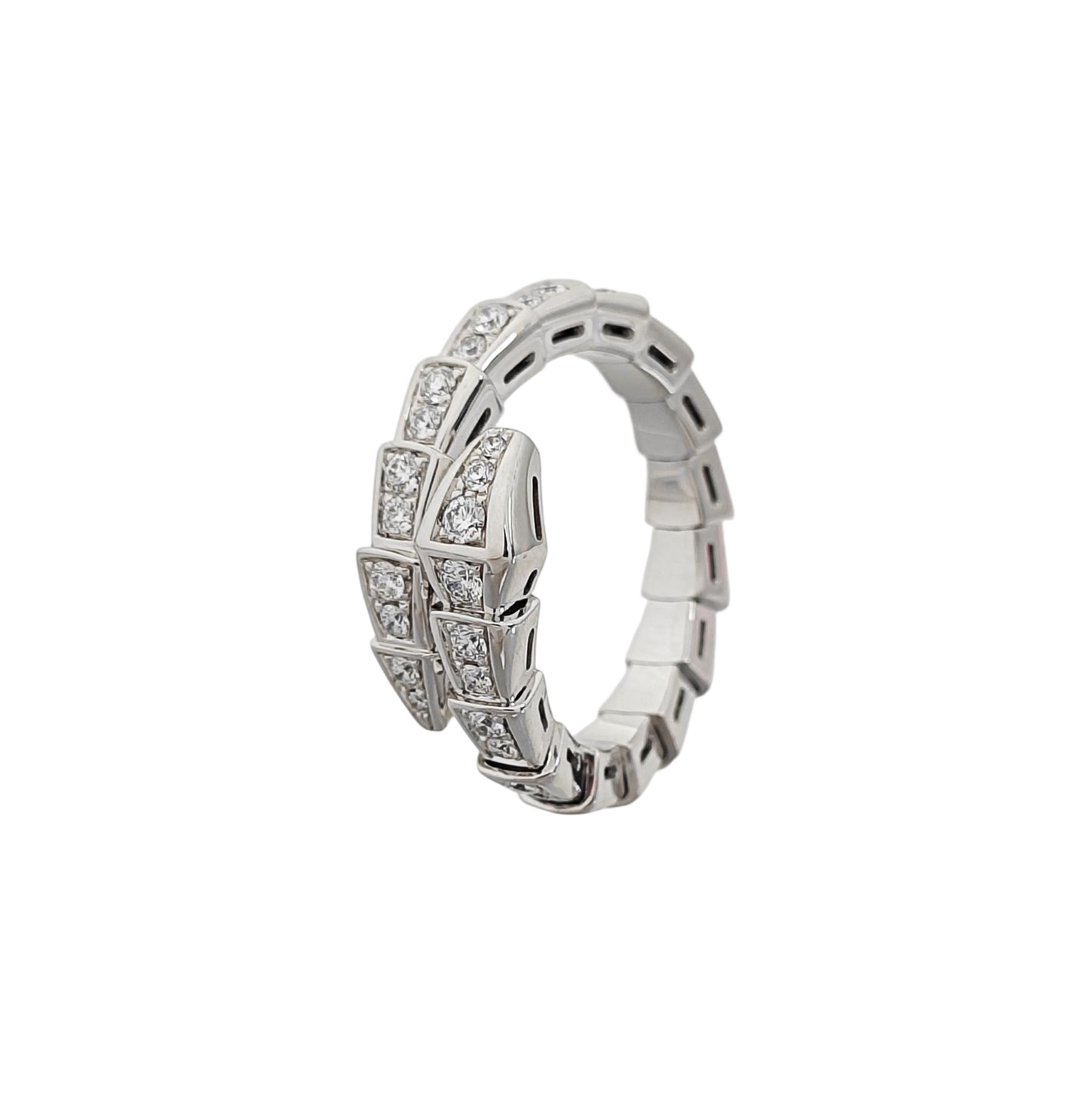 SERPENTI 18k White Gold Silver Ring EU 53