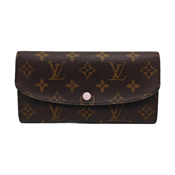 EMILIE Monogram Coated Canvas Brown Wallet