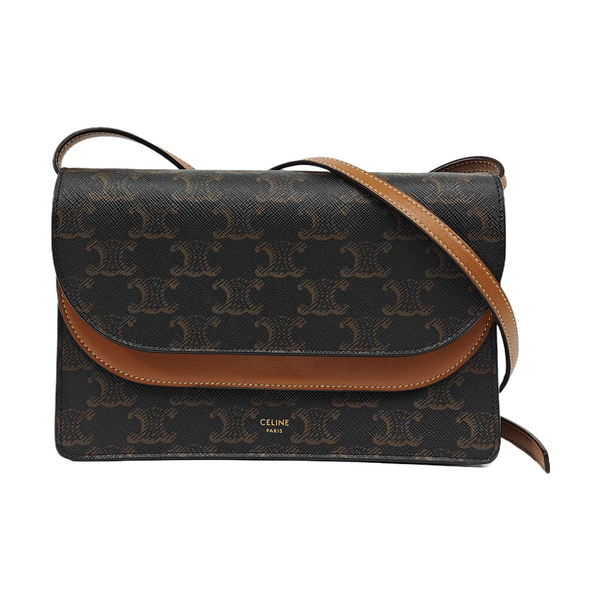TRIOMPHE CANVAS Small Coated Canvas Brown