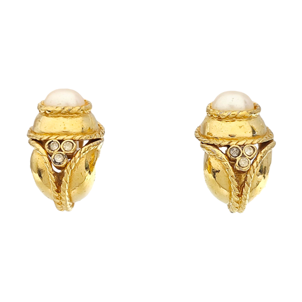Metal Gold Clip On Earrings