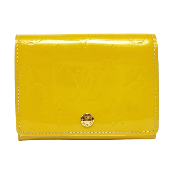Monogram Patent Leather Wallet Yellow