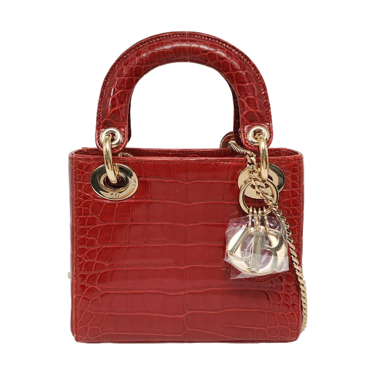 Lady Dior Mini Crocodile Red