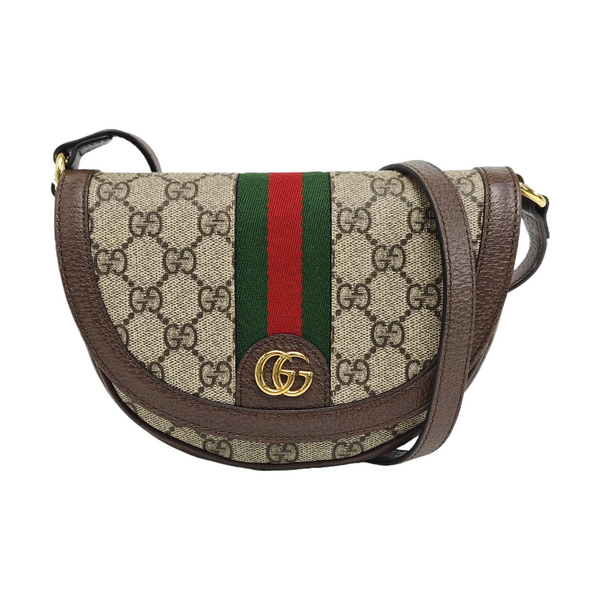 Ophidia Mini Monogram Coated Canvas Beige