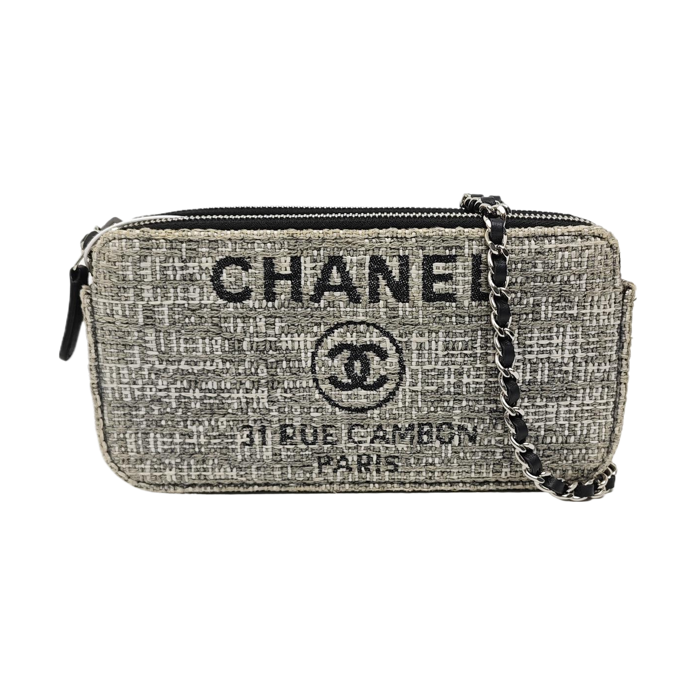 Authenticated pre-owned  DEAUVILLE Fabric Grey - Shoulder Bag at Looply