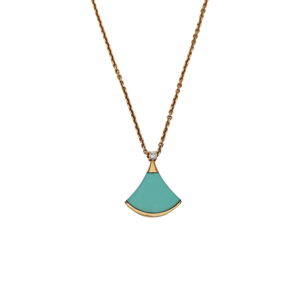 DIVAS' DREAM 18k Rose Gold Blue Necklace