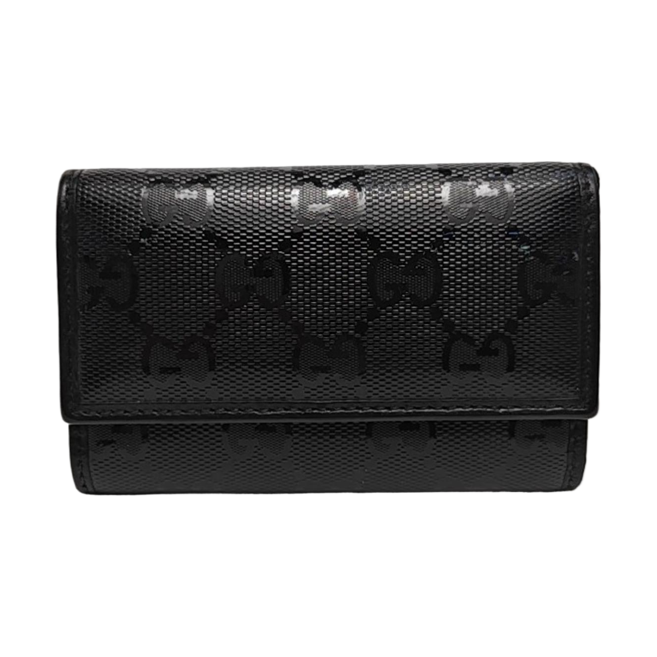 Monogram Coated Canvas Key Pouch Black