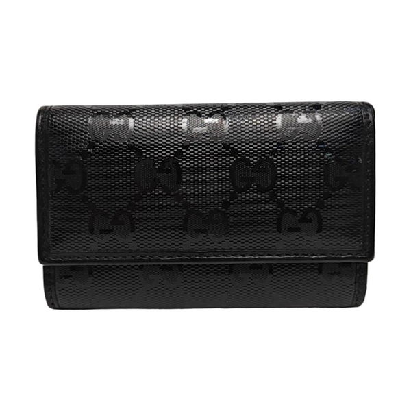 Monogram Coated Canvas Key Pouch Black