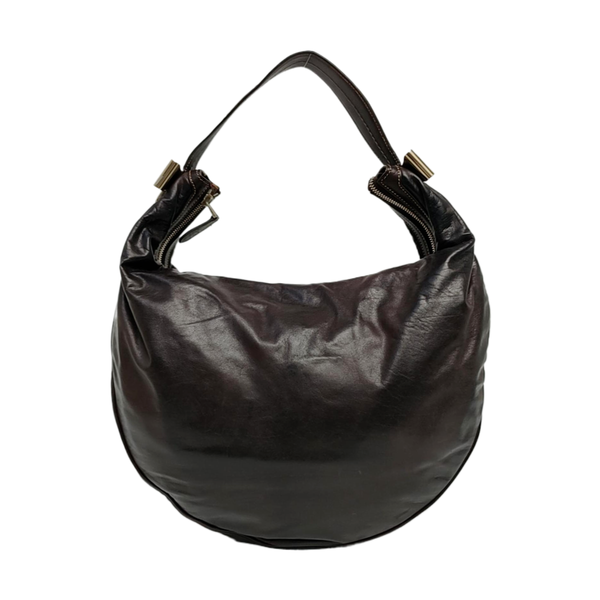 Calfskin Shoulder Bag Brown