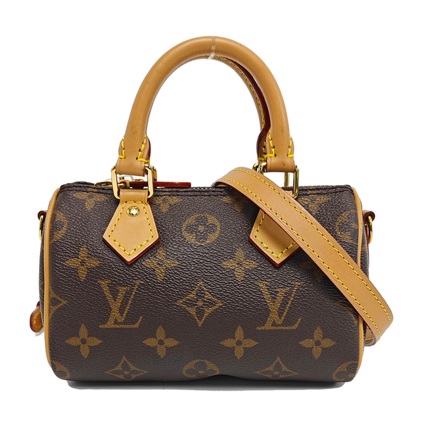 SPEEDY Nano Monogram Coated Canvas Brown