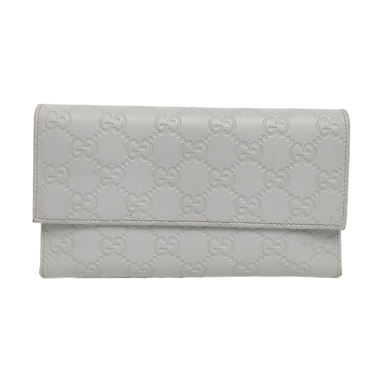 Signature Monogram Calfskin White Wallet
