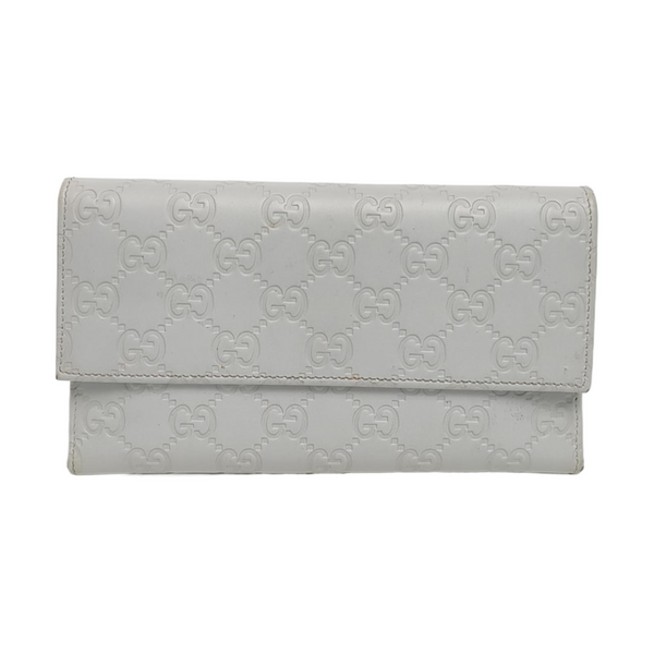 Signature Monogram Calfskin White Wallet