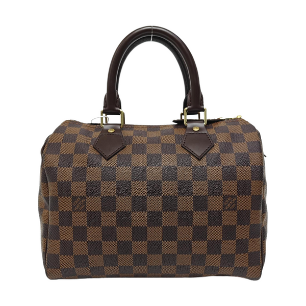 SPEEDY 25 Damier Ebene Coated Canvas Brown