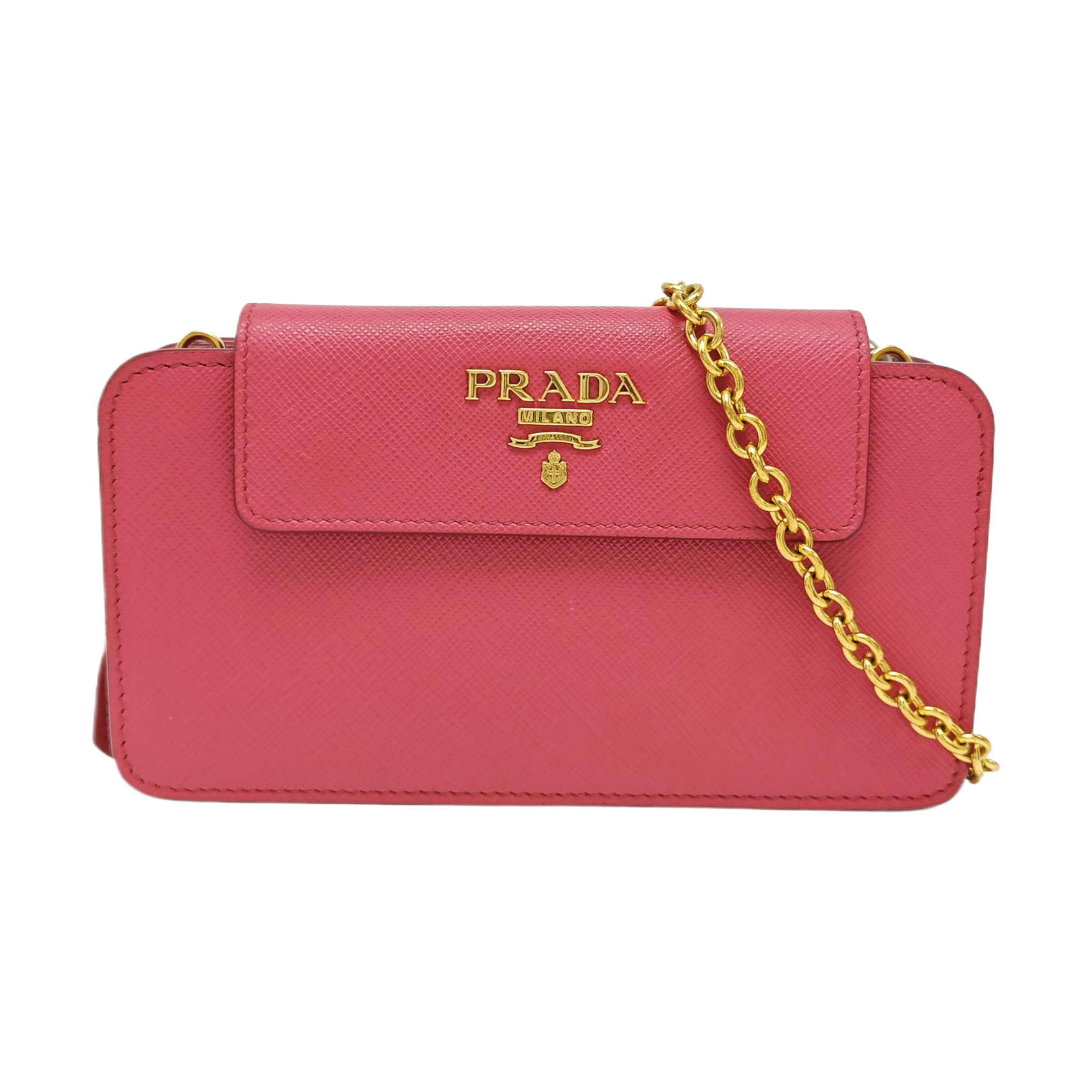 Saffiano Calfskin Shoulder Bag Red