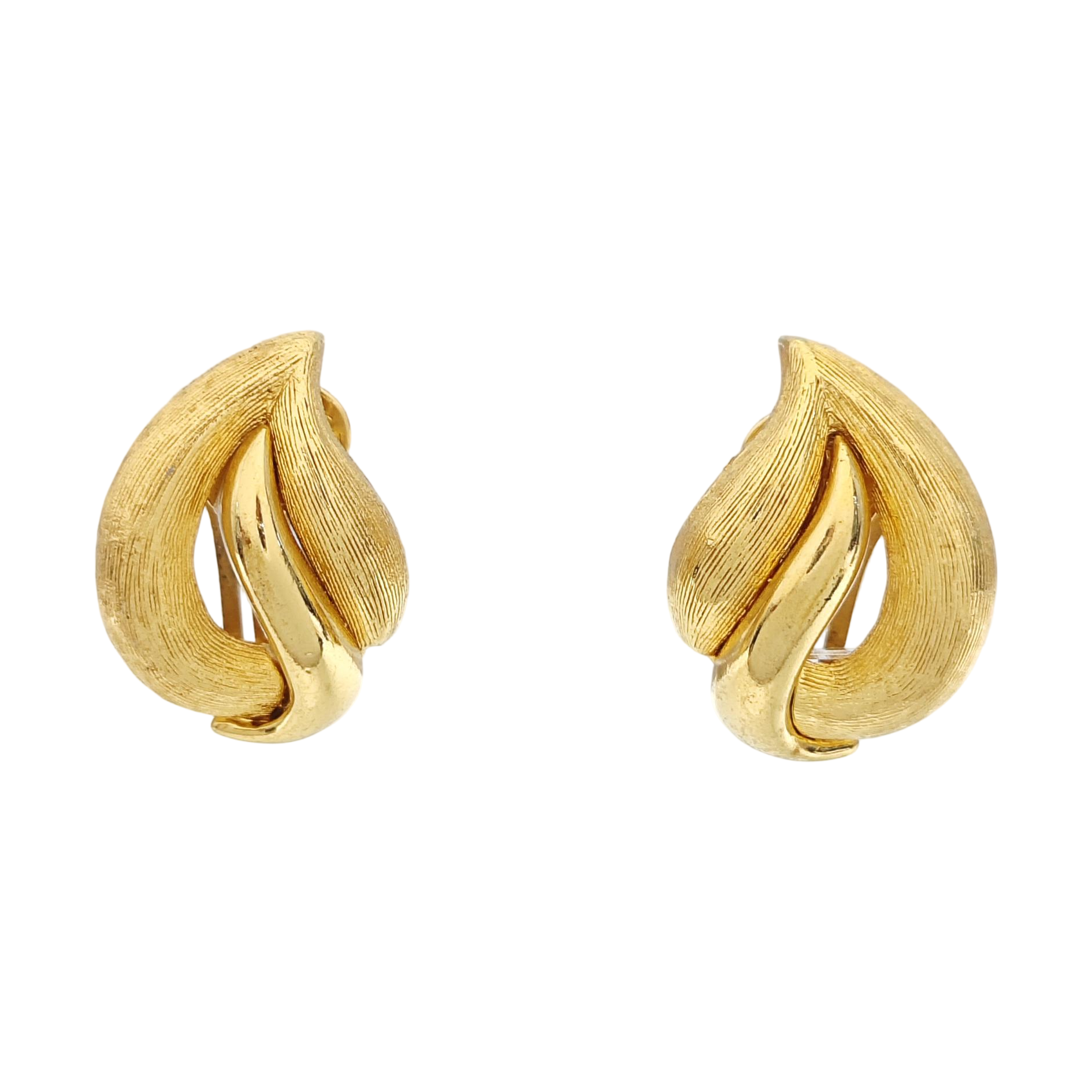 Metal Gold Clip On Earrings