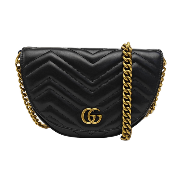 GG Marmont Mini Quilted Calfskin Black