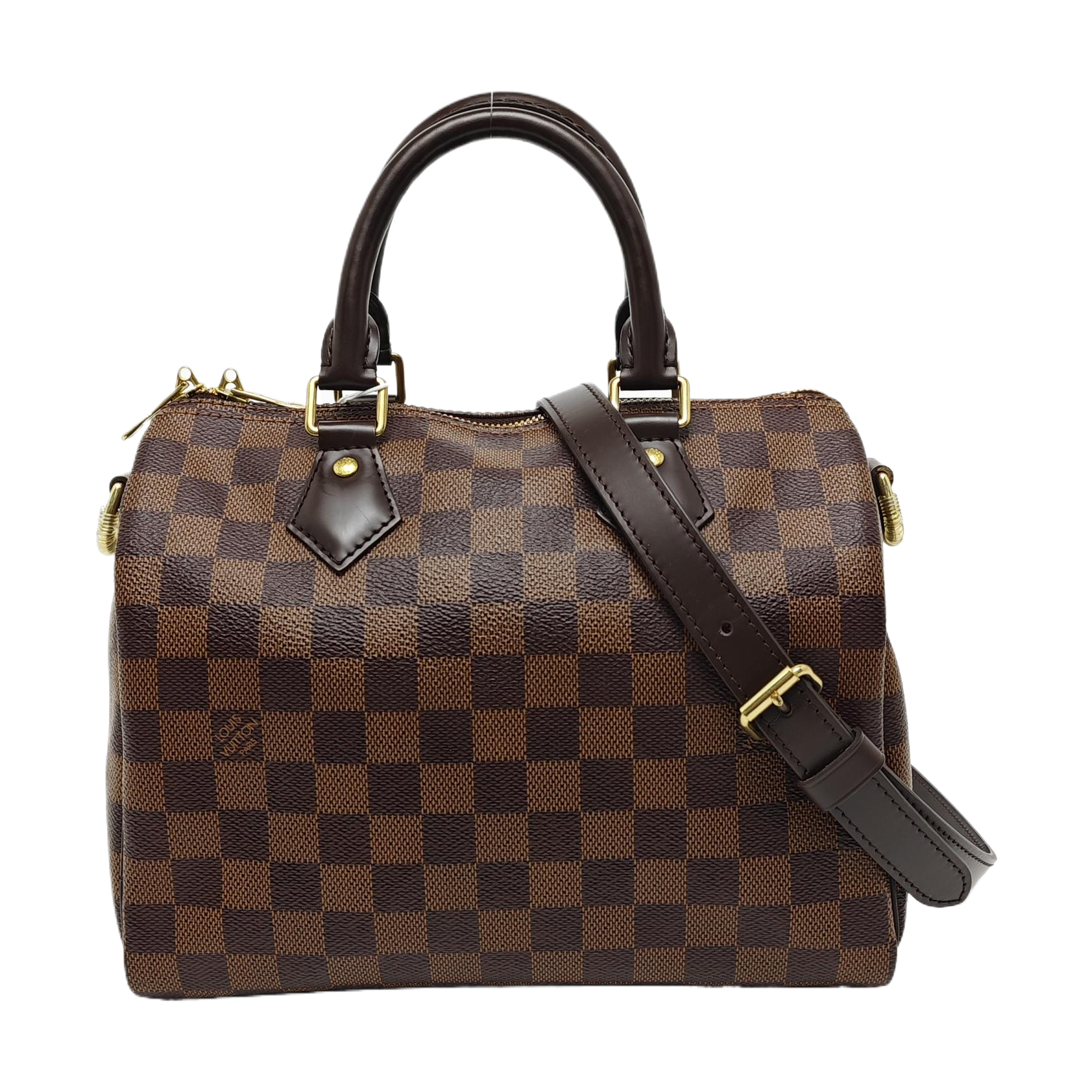 SPEEDY 25 Damier Ebene Coated Canvas Brown