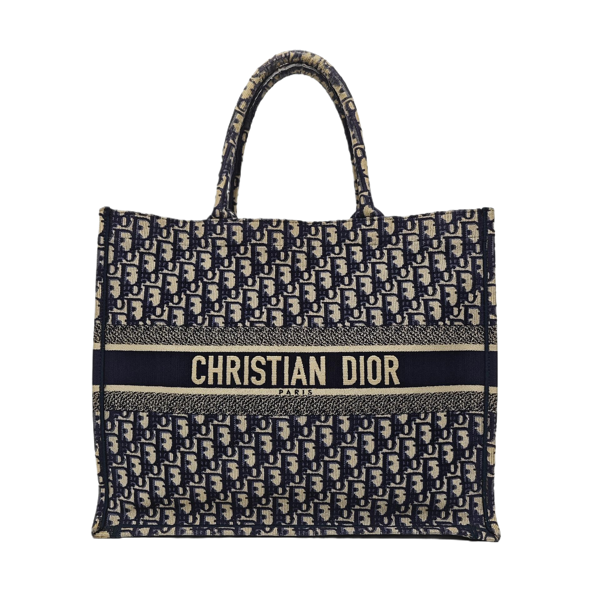 Book Tote Large Oblique Canvas Blue