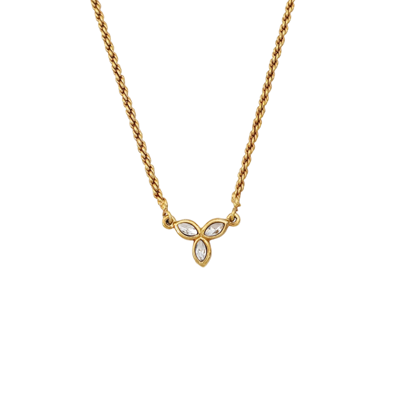 Twist Round Metal Gold Necklace