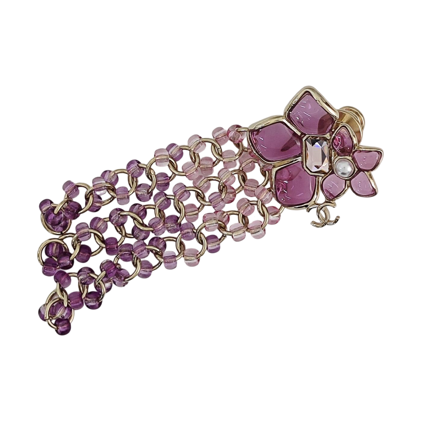 Metal Purple Brooch