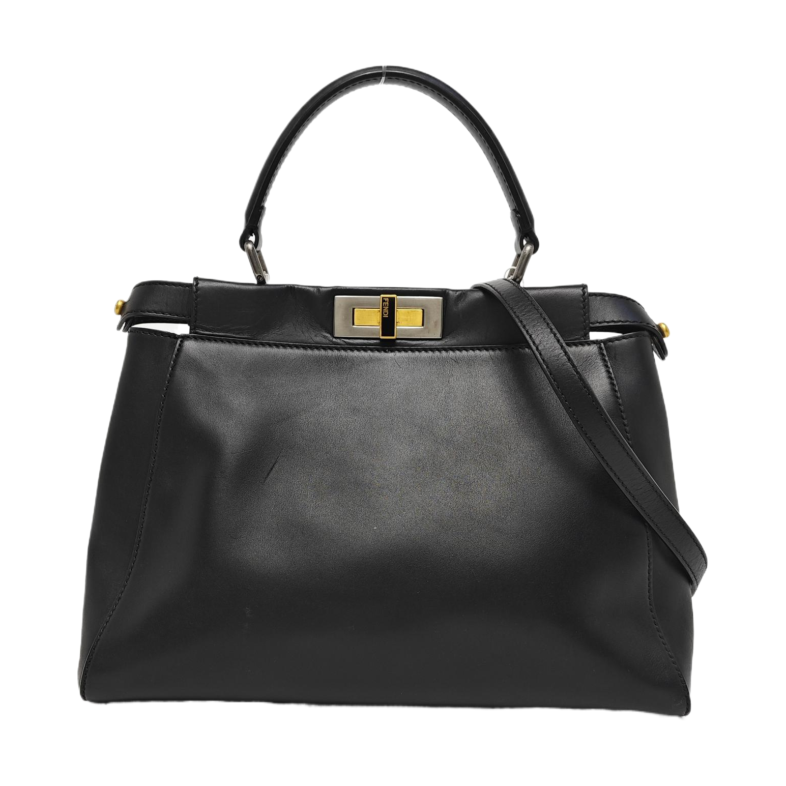 Peekaboo Medium Calfskin Black