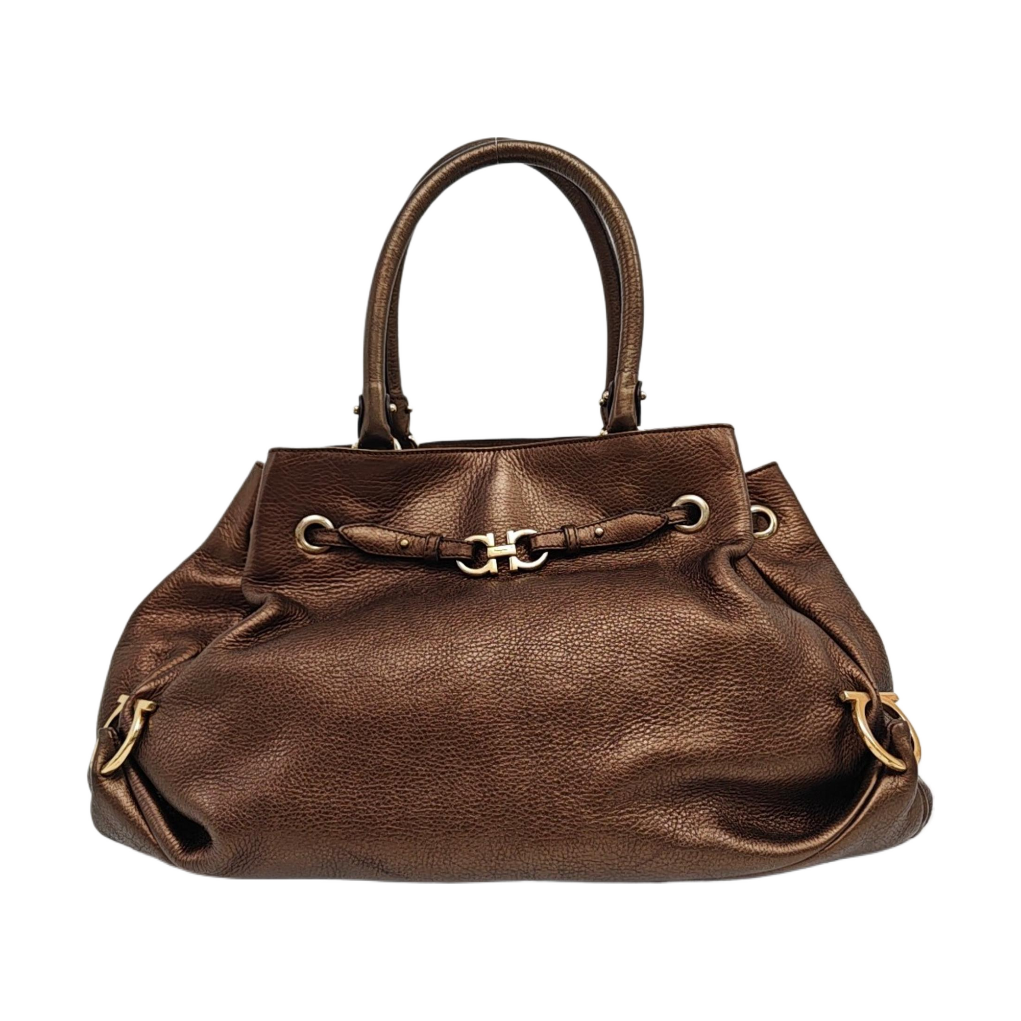 Gancini Calfskin Brown