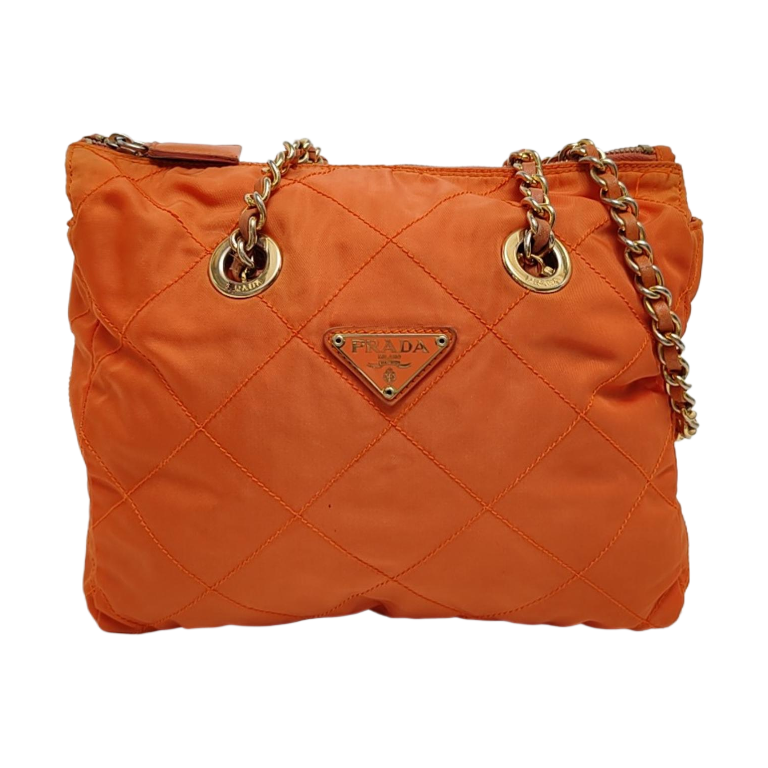 Re-Edition 1995 Chaîne Quilted Nylon Orange