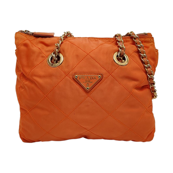Re-Edition 1995 Chaîne Quilted Nylon Orange