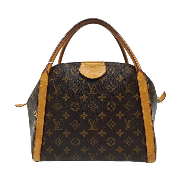 MARAIS MM Monogram Coated Canvas Brown
