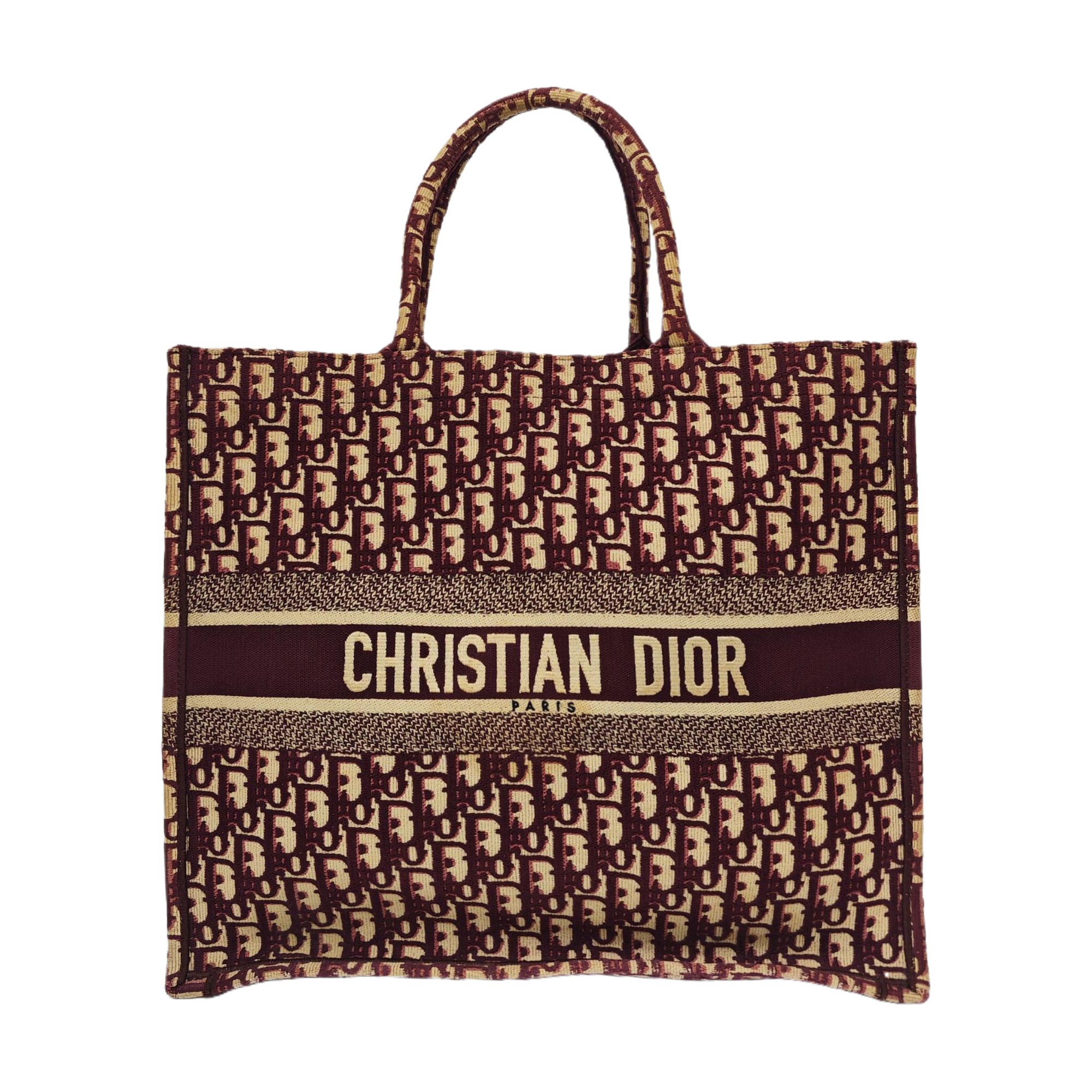 Book Tote Large Oblique Canvas Red