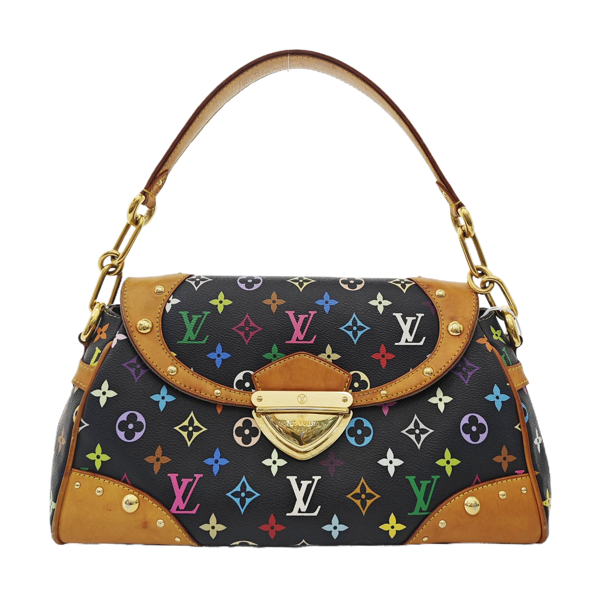 LV × TM BEVERLY MM Monogram Coated Canvas Black